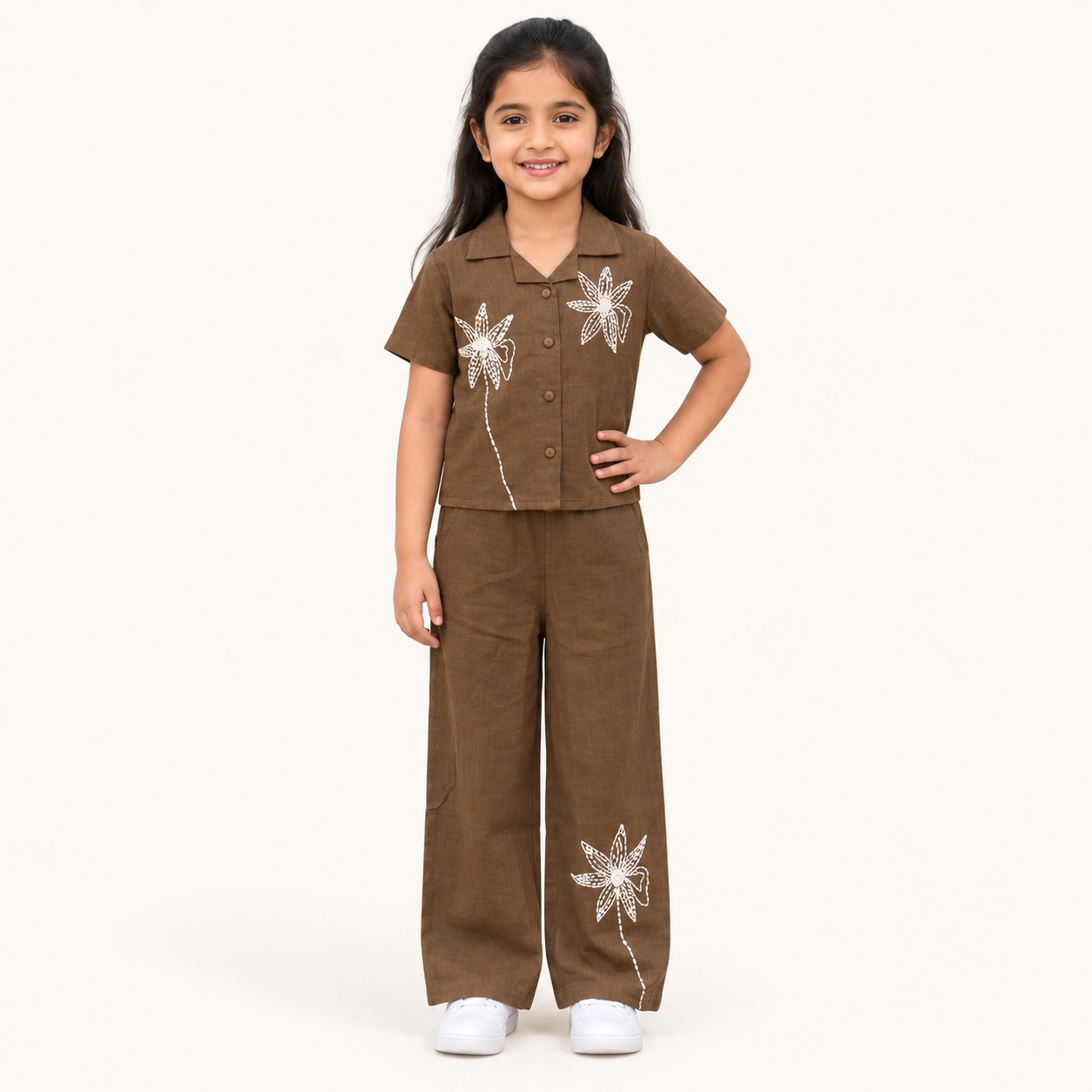Girl Brown Cord Set