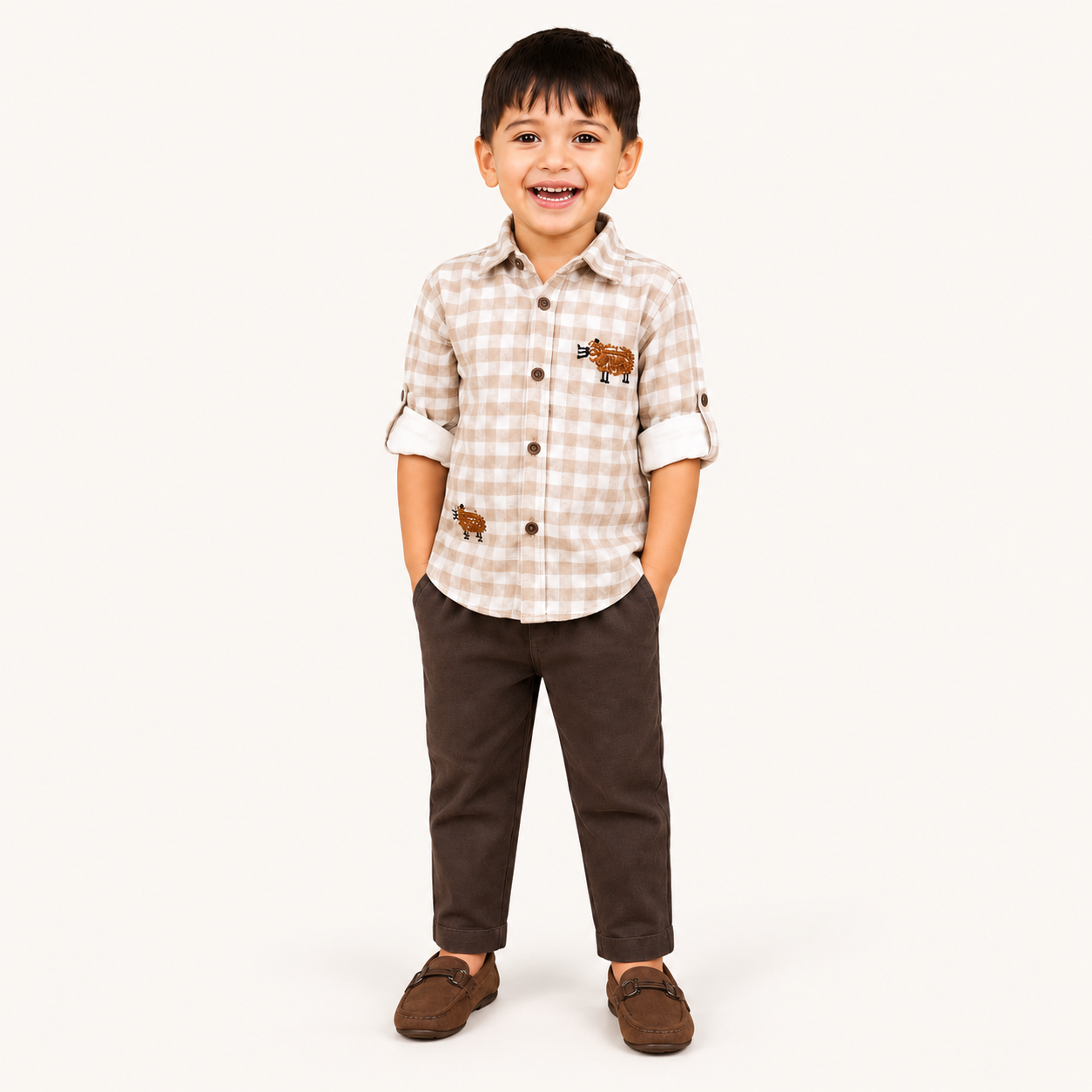 Cocoa Checkmate Shirt Pair