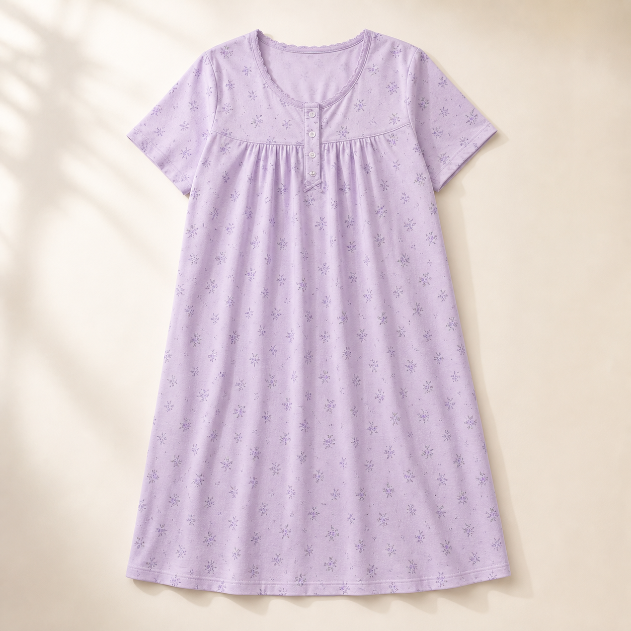Women's Floral Cotton Night Dress